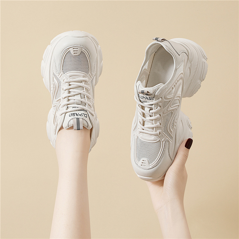 Giày sneaker nữ đế dày trắng mùa hè 2025 đế mềm thoáng khí — JST 1826-2 màu đen, JST 7142m bạc, JST 7009-1 xám xanh, JST 1826- 2m Trắng