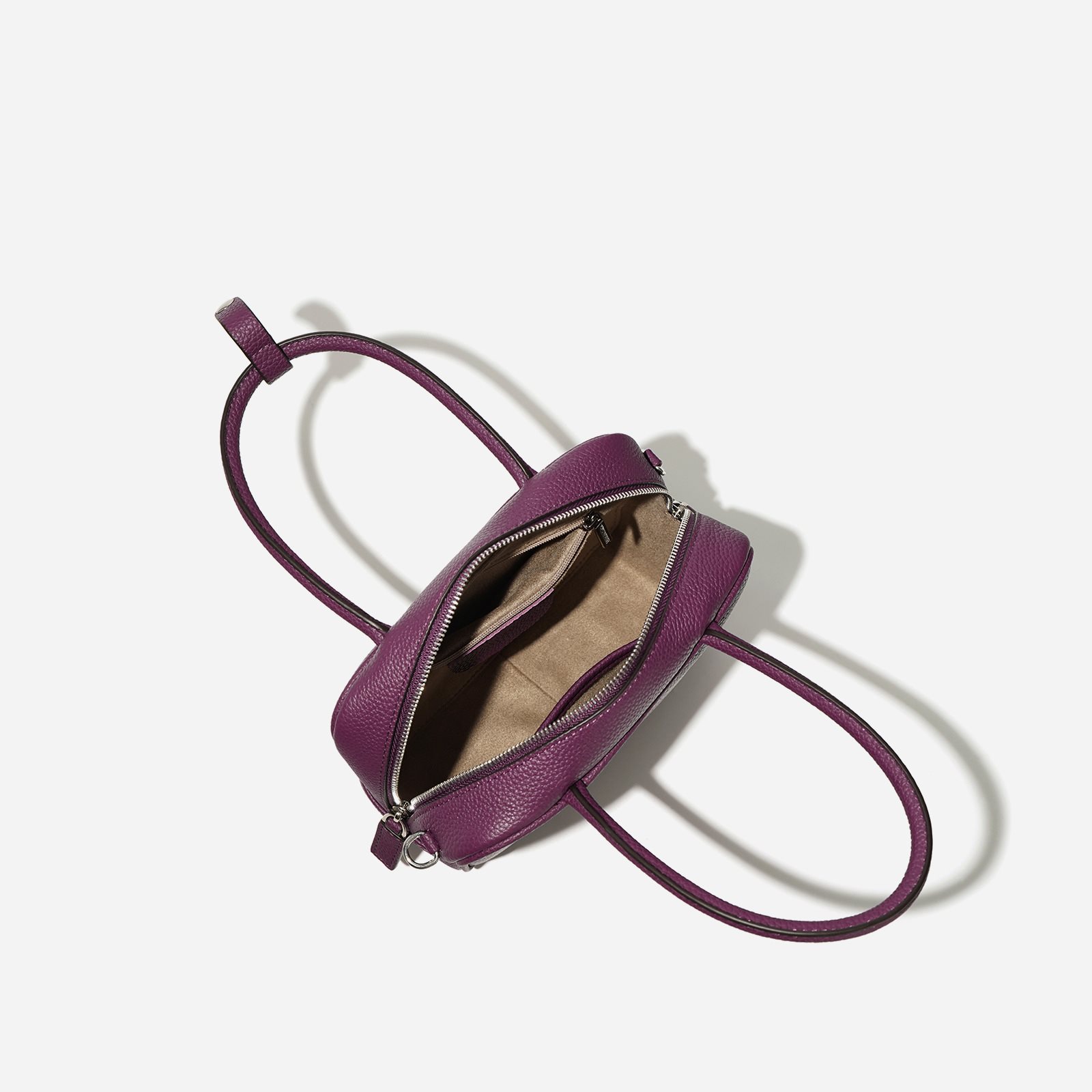 (2개) 봄 COWHIDE 볼링 백 2024 봄 여성의 질감 크로스 바디 백 통근 올 매치 숄더 백 핸드백