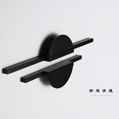 黑色加長衣櫃門拉手現代簡約高檔極簡創意櫥櫃抽屜櫃門把手鋁合金