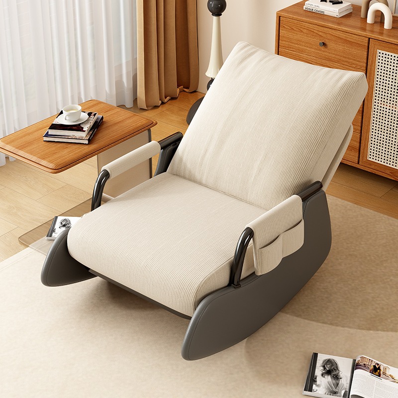 Silla mecedora doméstica reclinada para dormir perezoso sofá balcón silla de relajación sala de estar para almuerzo individual con sillón de pedal