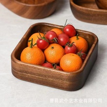 批发相思木托盘干果水果盘子日式零食沙拉碗实木长方形托盘