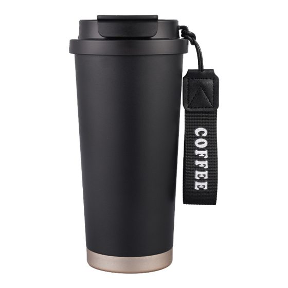 Coffee Cup Logo Portable Handheld Water Cup Double Drink with Straw Advertising Gift Engraving Cup Order