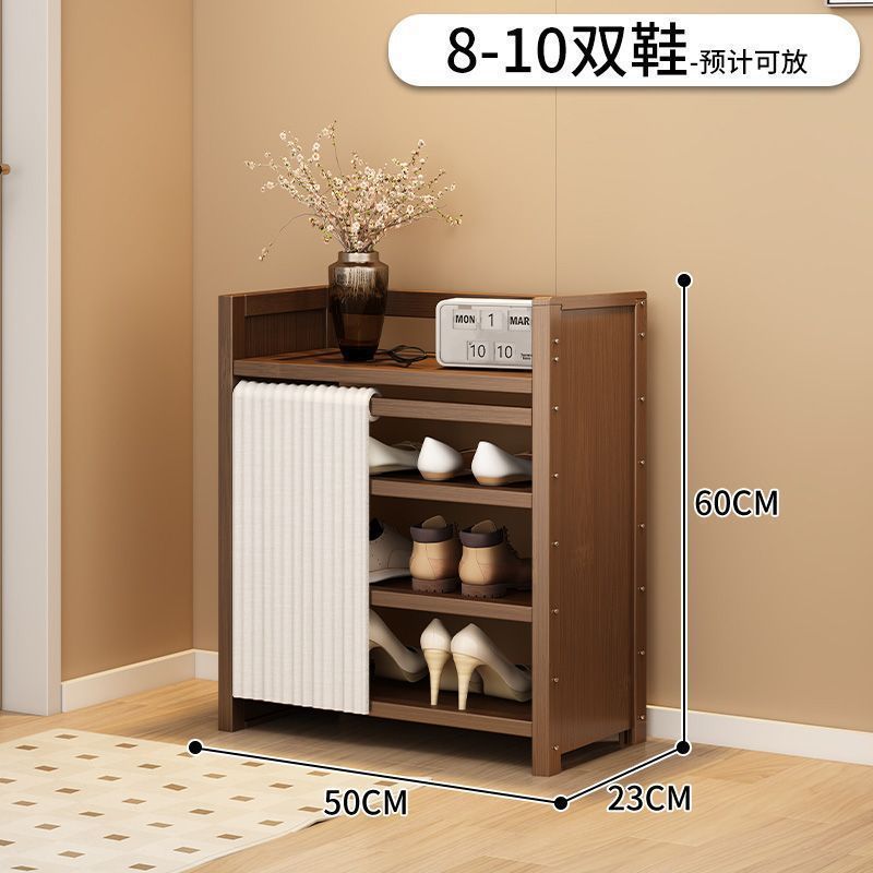 折りたたみシューズラック多層設置不要ホームドア一体型省スペース防塵大容量収納シューズラック|undefined