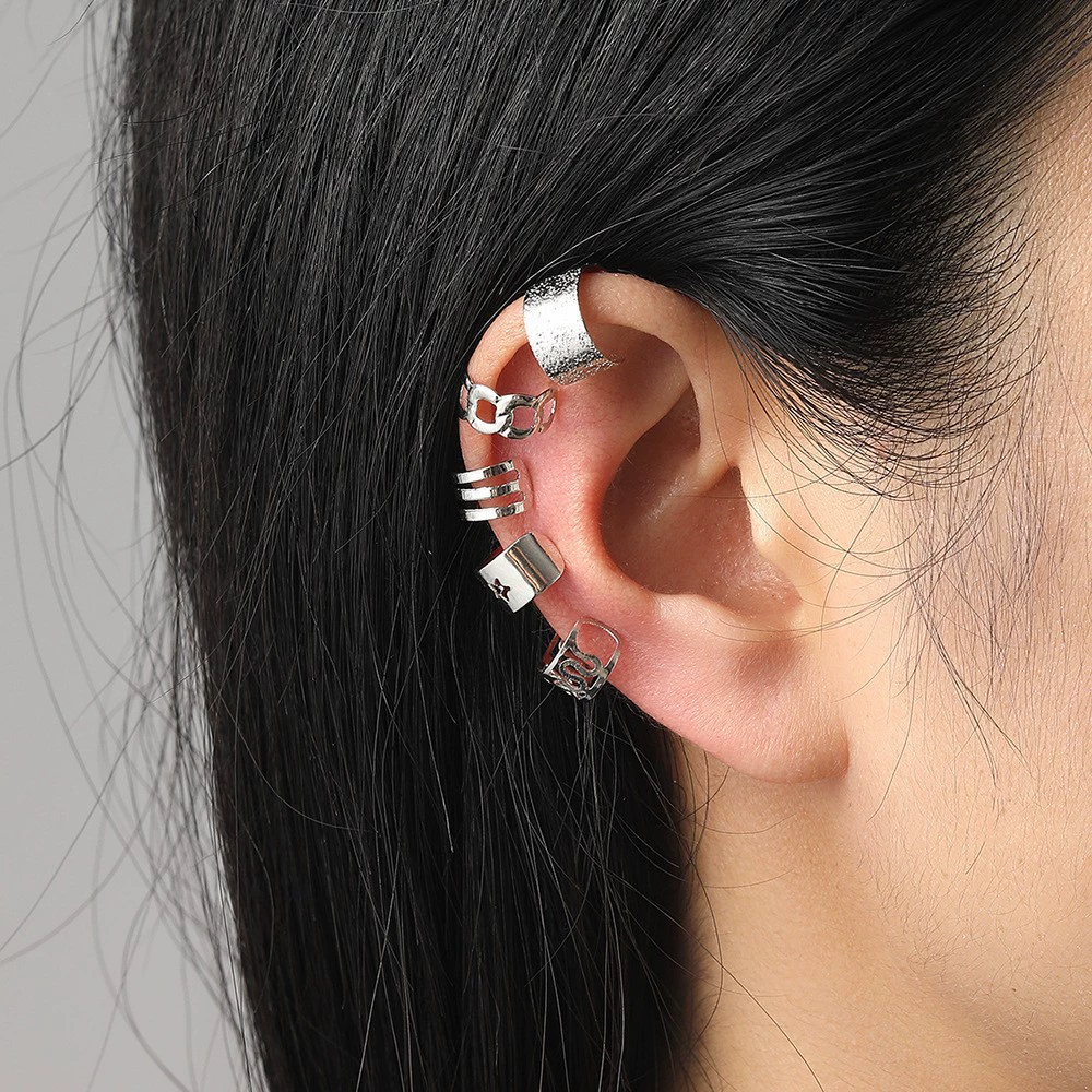 Женские Элегантные серьги Guoxiu, кросс-бордюрные зажимы для ушей C-типа, набор из 10 предметов