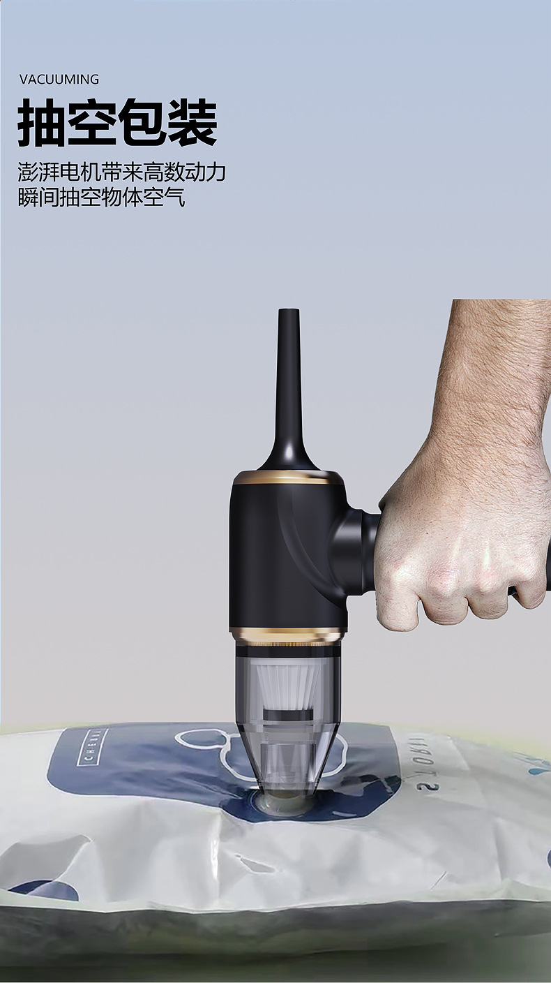 Wireless Handheld Small Car Vacuum Cleaner Three-in-One Household High-Power Powerful Indoor Desktop Vacuum Cleaner New