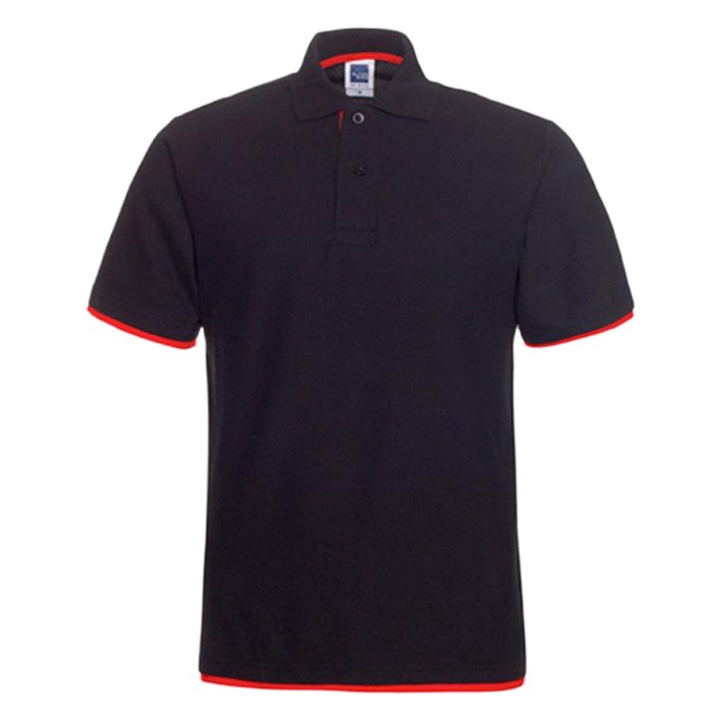 Polo de hombre a juego de color puro rey 195g cvc bicolor adulto de manga corta ropa de trabajo de verano impresión personalizada