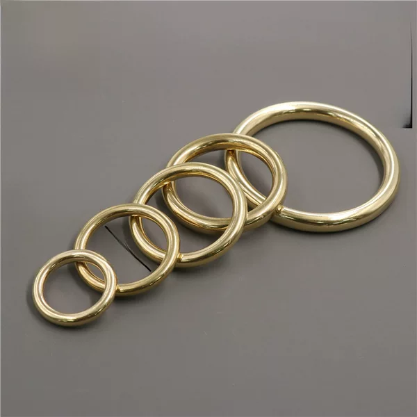 Solid seamless copper ring copper ring pure brass ring circle bag leather hardware accessories pet cloth