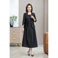 Fitted jacket, retro style, black, 3/4 sleeves, leisure and dressy