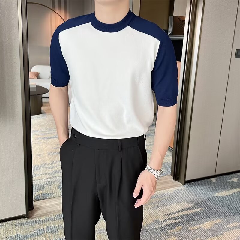 Casual summer elegant light and thin knitted body-friendly T-shirt…