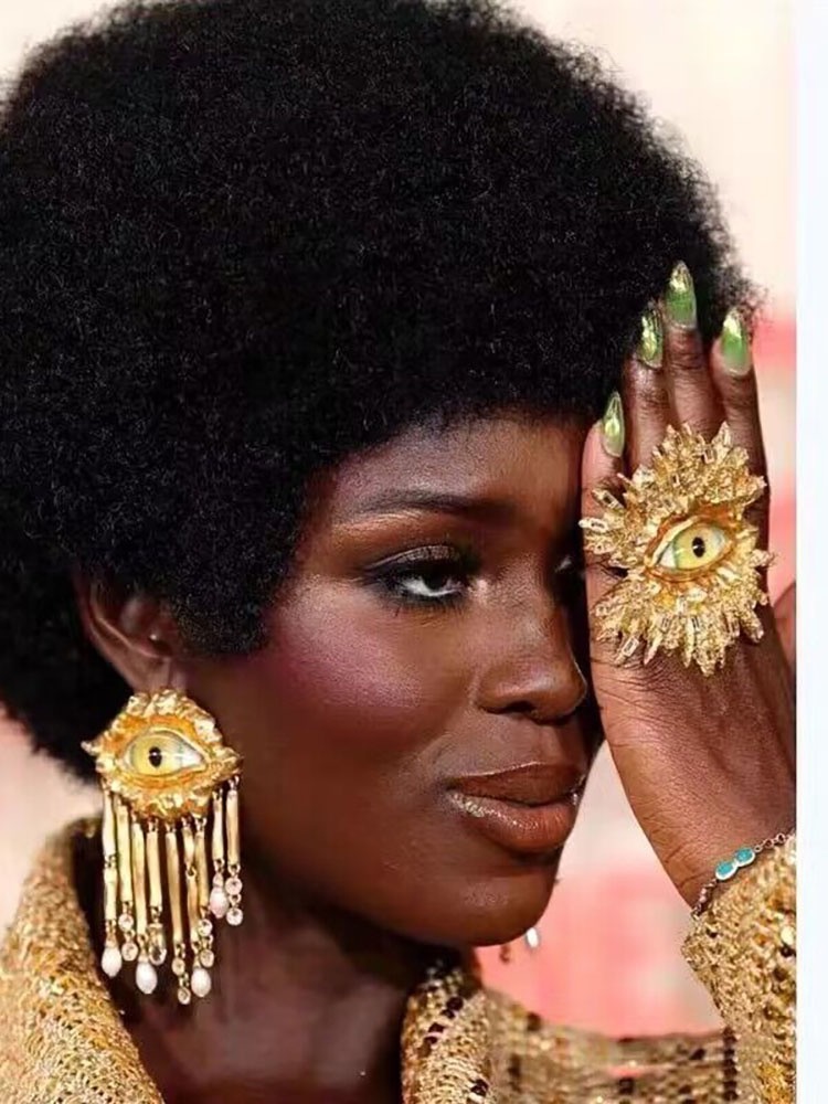 Banquet, Daily, Party Occasion Alloy Material 1 Pair Vintage Style Devil's Eye Plating Alloy Drop Earrings