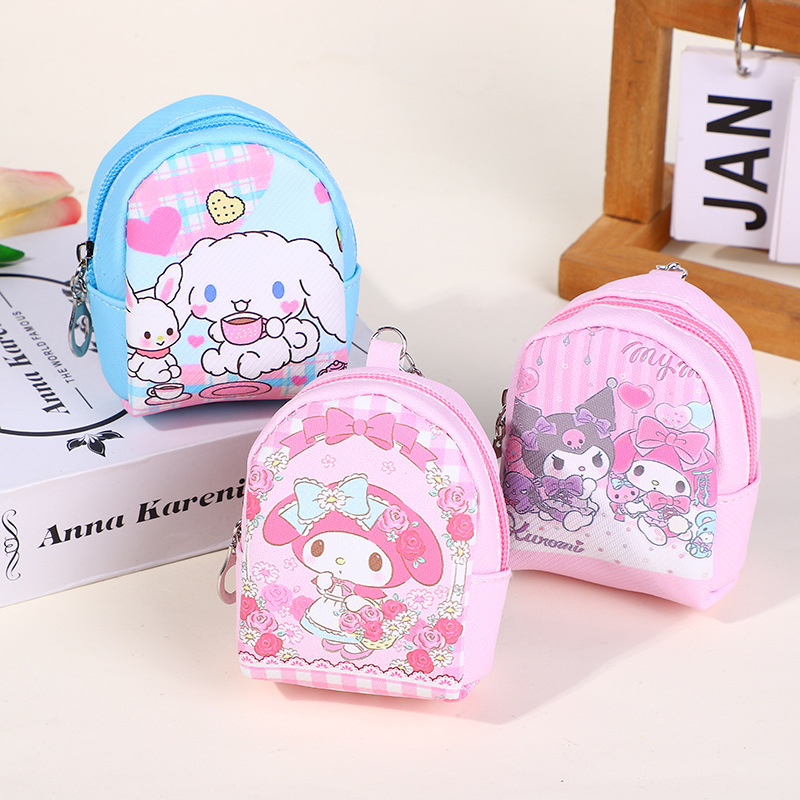 Versión coreana del monedero de cuero impermeable del corazón de la niña