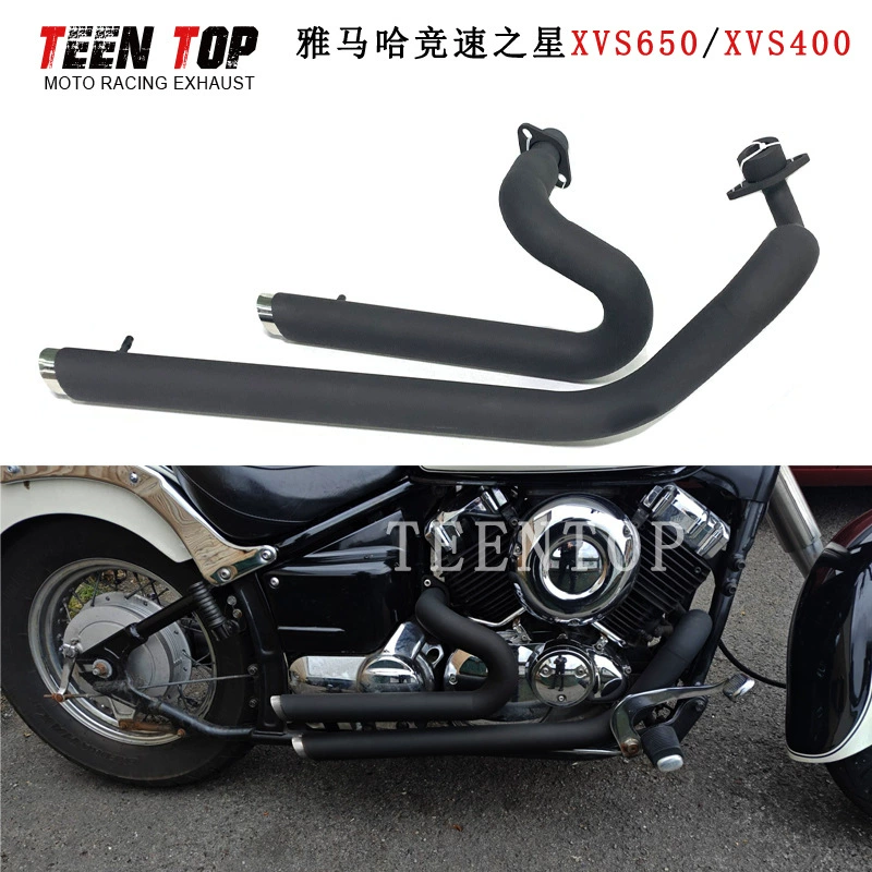 Подходит для YAMAHA Yamaha Racing Star XVS650 XVS400 модифицированный глушитель выхлопной трубы из нержавеющей стали