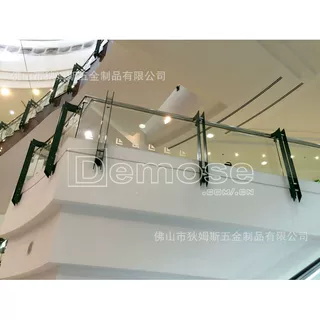 钢化玻璃栏杆 侧装钢化玻璃栏杆 栏杆 不锈钢扶手铝合金玻璃栏板