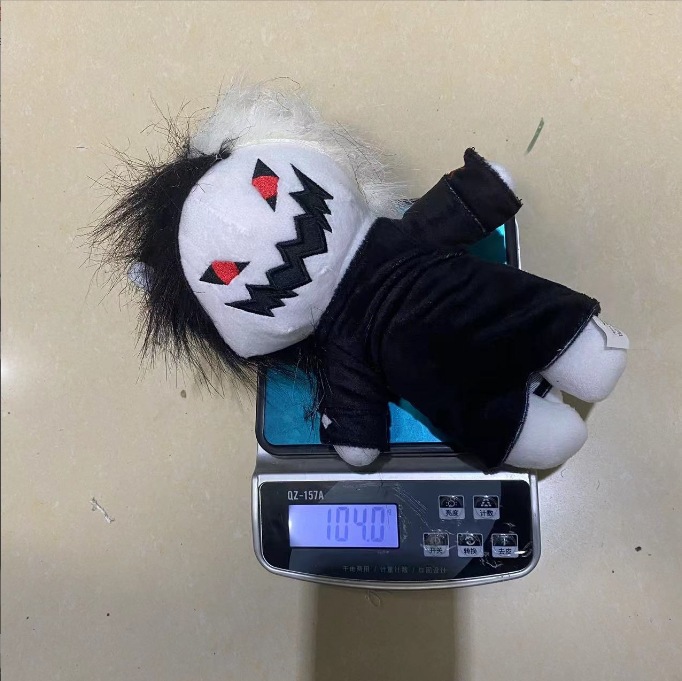 Venta caliente transfronteriza de Rusia zxc cat plush horror blanco y negro gato de dientes de halloween muñeco de peluche macho
