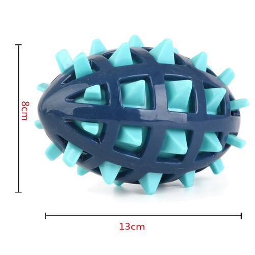 Amazon Spiky Chewable Football TPR Squeaky Floating Bite-Resistant Pet Toy