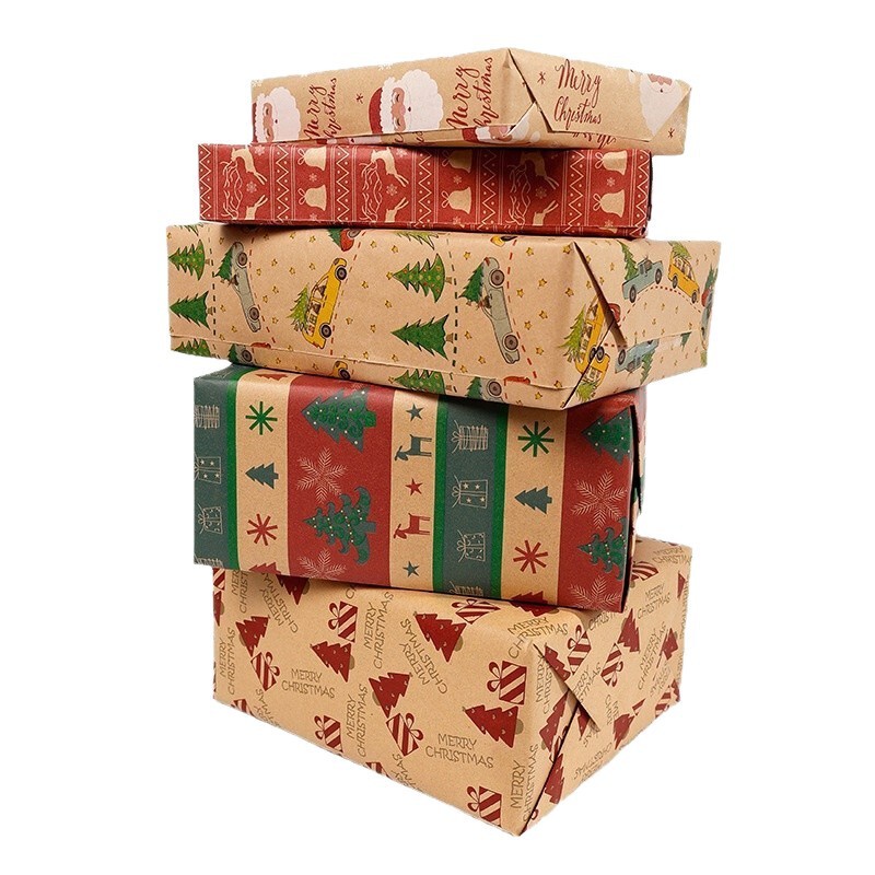 Amazon ロールクリスマス包装紙大型クラフト紙クリスマスツリー DIY 手作り紙ホリデーギフト紙|undefined