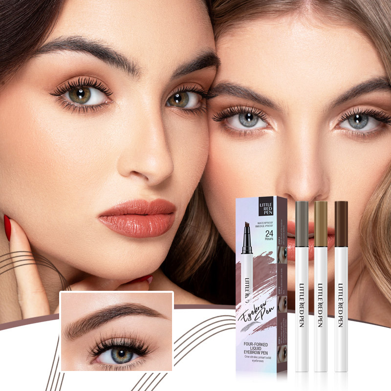PAGE VINE transfronterizo especial para lápiz de cejas de cuatro puntas impermeable, crema de cejas sin mareo, maquillaje de cejas salvajes de núcleo duro