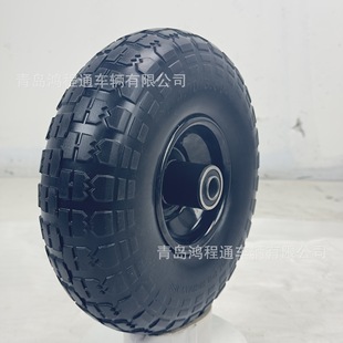 10 inch metal wheel 4.10/3.50-4 inch polyurethane tire high load 440LB