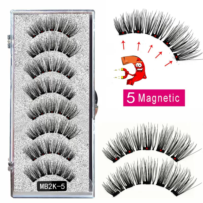 5磁铁3D假睫毛MBK磁吸睫毛狐系自然美睫magneticeyelashes眼尾