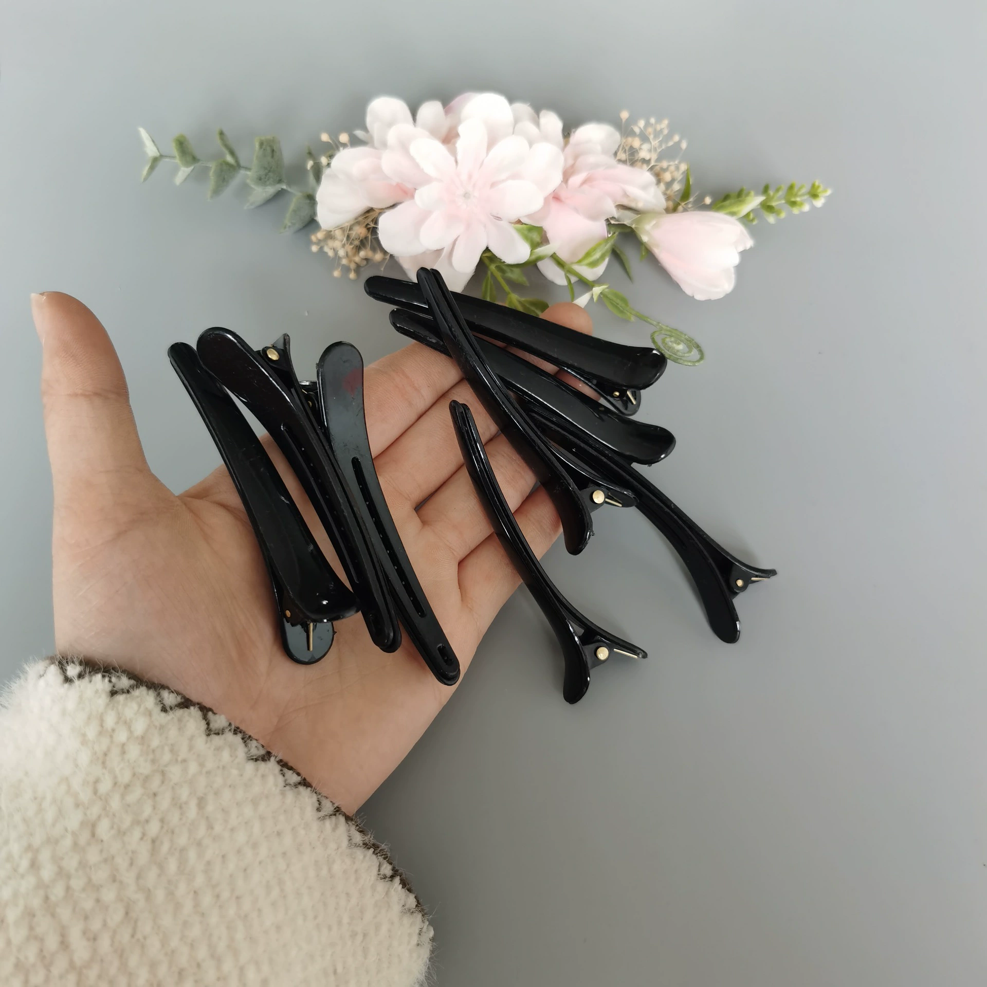 Black hairgrip, wholesale, 8cm, Birthday gift