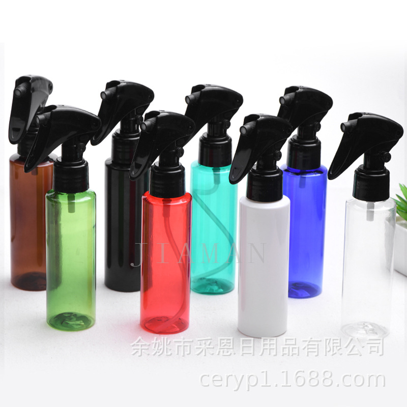 100ml毫升平肩PET塑料小老鼠喷雾细雾空瓶化妆水分装瓶手扣式喷壶