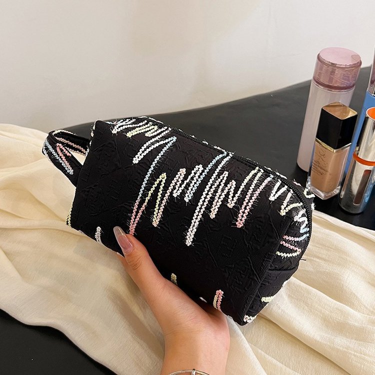 Bolsa de maquillaje 2024 nueva bolsa de almacenamiento de gran capacidad, bolsas de lavado portátiles, bolsas de lápiz, bolsas de papelería para estudiantes