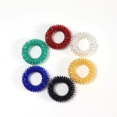 Supply of Mini Finger Massage Spring Ring Office Stress Relief Toy Massager Ring in Gold and Silver