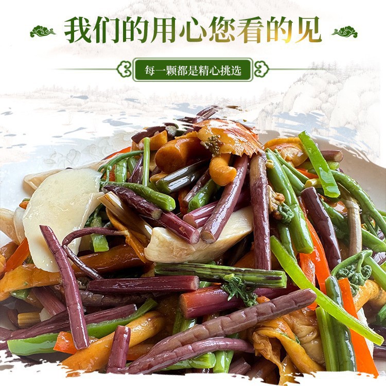 东北土特产长白山野菜杂菌蕨菜蘑菇森林小炒山野菜干山珍风干菜