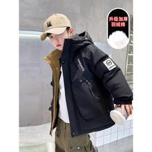 儿童装男童冬装派克棉服2025新款棉衣大童冬季加绒加厚秋冬款外套