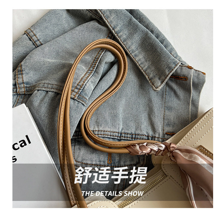 Túi tote nữ cỡ lớn đa năng đeo vai đi làm phong cách tối giản — Màu kaki, Màu nâu, Màu trắng, Màu vàng chi tiết 7