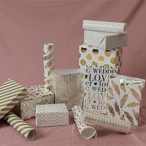 Gold Foil Polka Dot Gift Wrap Paper Christmas Gift Wrap Paper Valentine's Day Birthday Gift Wrap Paper Regular Gift Wrap Paper