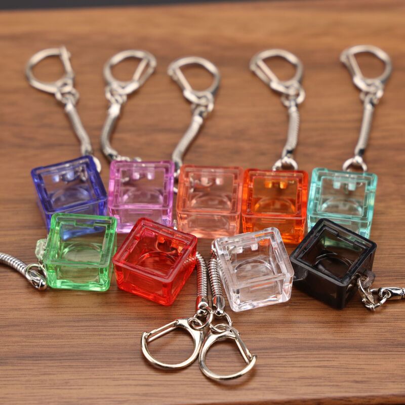 Transparent Acrylic Switch Tester Keychain, Switch Experience Customization Base Pendant, Stress-Relief Cross-Border Keychain