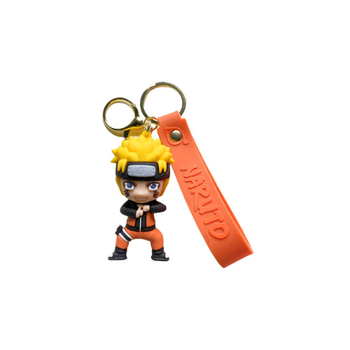 Naruto Cartoon Keychain Cute Three-dimensional Doll School Bag Pendant Accessories Car Key Chain Ring Small Gift