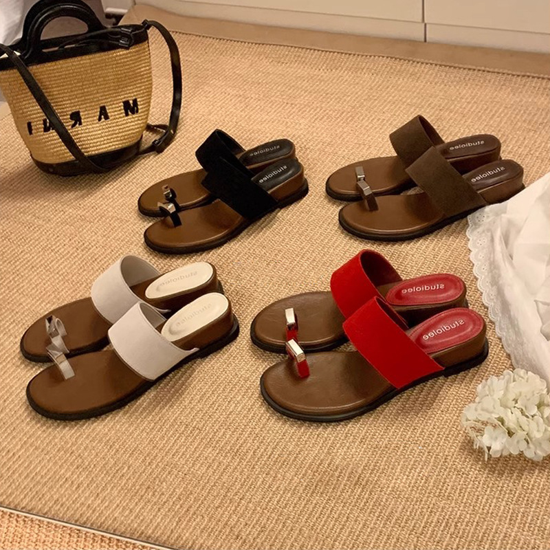 El nuevo estilo de verano de Grape Mom aumenta 4cm ~ Sandalias y zapatillas de chanclas planas en jeringe