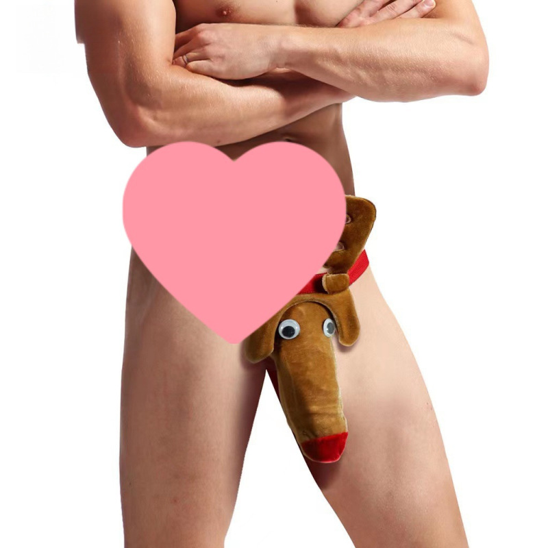 Sexy Thong Pure Desire Lingerie Men's Deer-Themed Underwear Christmas Bed Jj Set Passionate Plus Size Temptation