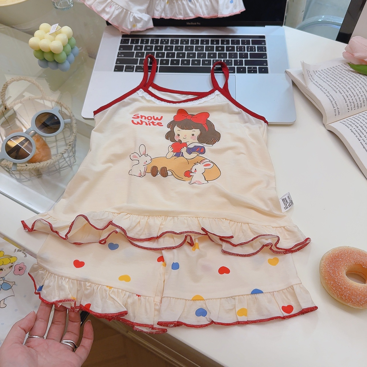 Su bebé traje de honda de verano para niños Lycelle Tensil encaje niña mediana y grande lindo camisón de princesa