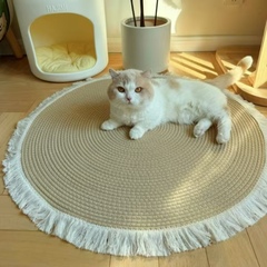 睡垫猫抓板磨爪猫玩具耐磨耐抓掉屑猫抓垫一体猫窝猫棉绳睡垫