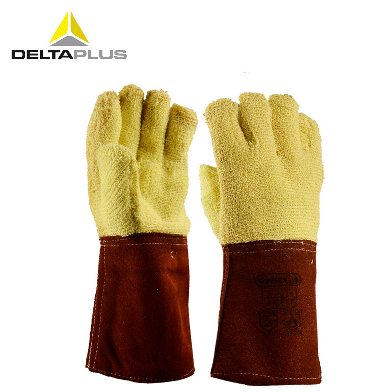 代尔塔 203007  耐高温  防切割 抗撕裂 牛皮袖口 热塑 劳保手套