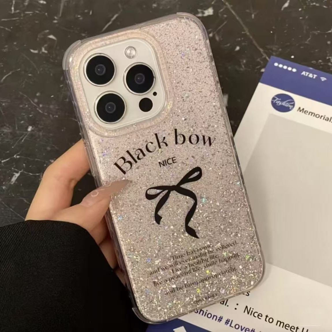 Polvo de brillo IMD transfronterizo para estuche para teléfono móvil iphone15 Apple 15/14pro Japón y Corea 13/12 femenino 11