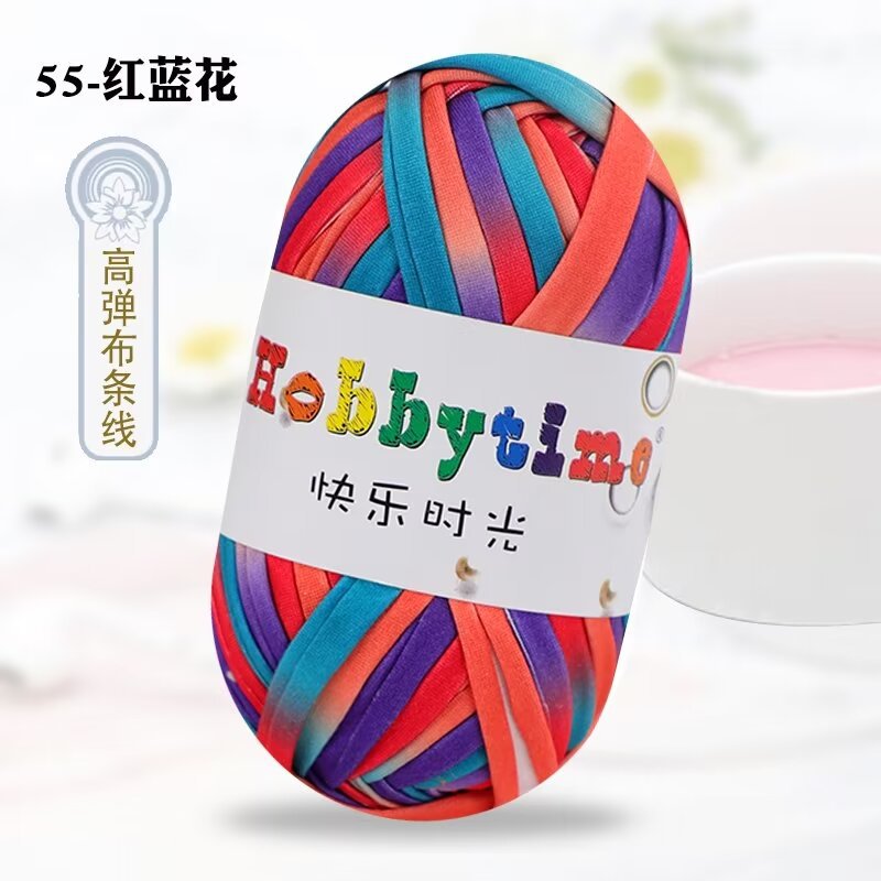 55 개의 빨간색과 파란색 꽃