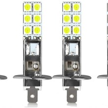 【厂家直销】汽车LED H1 雾灯防雾灯H1-12SMD-5050芯片高亮度雾灯