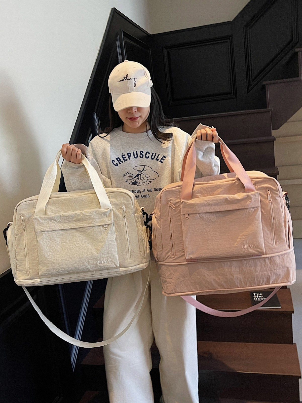 Bolsa de viaje de gran capacidad, ocio, sensación avanzada, bolsa de almacenamiento multifuncional expandible, bolsa de equipaje de viaje, bolsa de mensajero