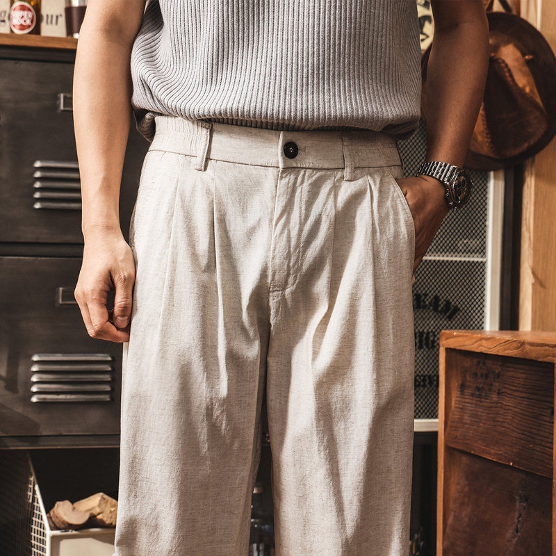 Lyocell Old Money Style Linen Pants for Men, Summer Thin Drapey Commuting Casual Trousers, Loose Straight-Leg Long Pants for Men Lyocell Old Money Style Linen Pants for Men, Summer Thin Drapey Commuting Casual Trousers, Loose Straight-Leg Long Pants for Men