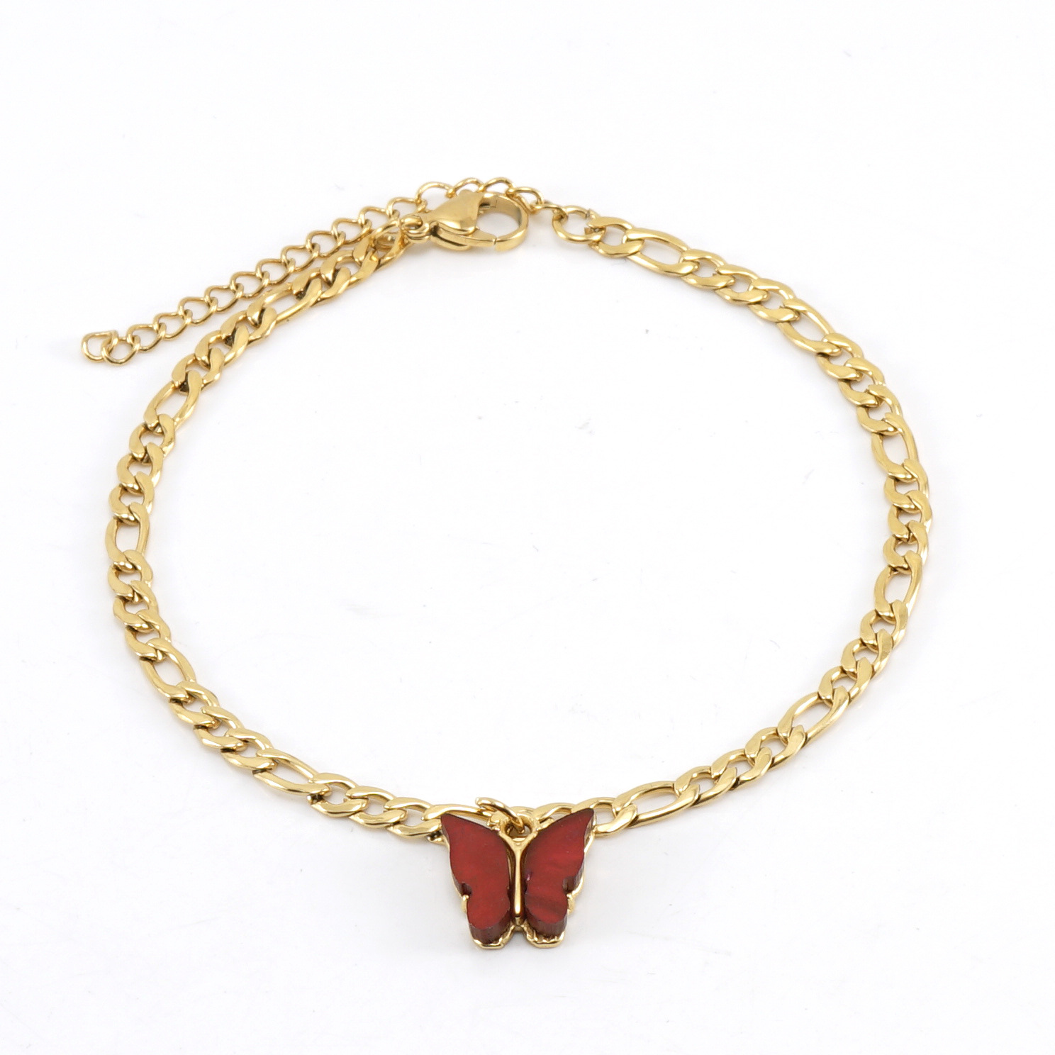 Bow Knot Pattern All Seasons Season Wholesale Jewelry Simple Style Bow Knot 304 Stainless Steel Zircon 18K Gold Plated Plating Anklet