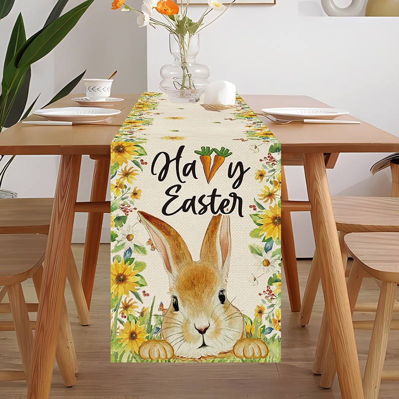 Caminos de mesa de lino estampados estilo nórdico para sala de estar, aislantes del calor, antimanchas, para mesa de comedor, con rayas nórdicas, estilo nórdico.