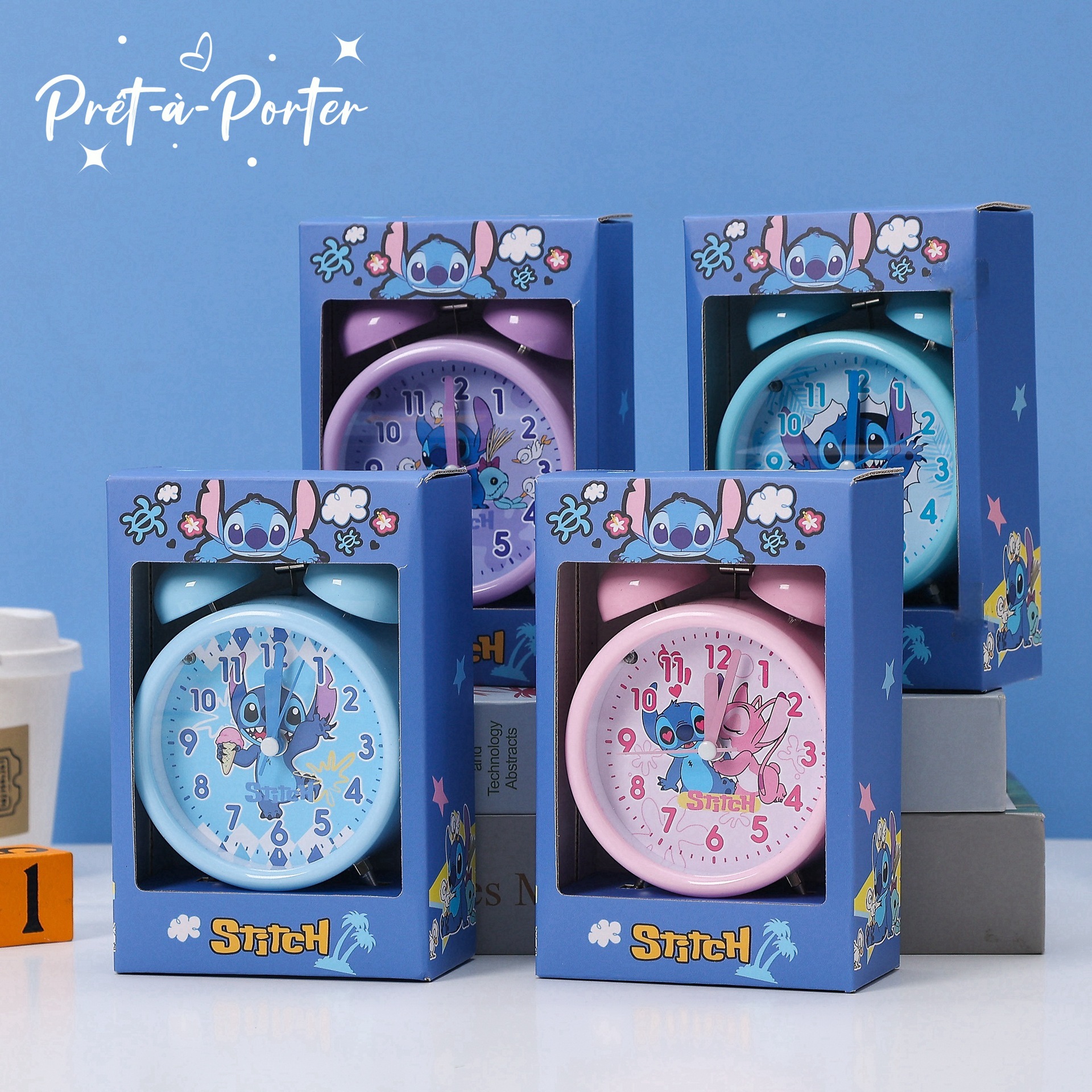 Despertador retro ruidoso con luz nocturna para dormitorio, reloj decorativo silencioso, regalo creativo para estudiantes