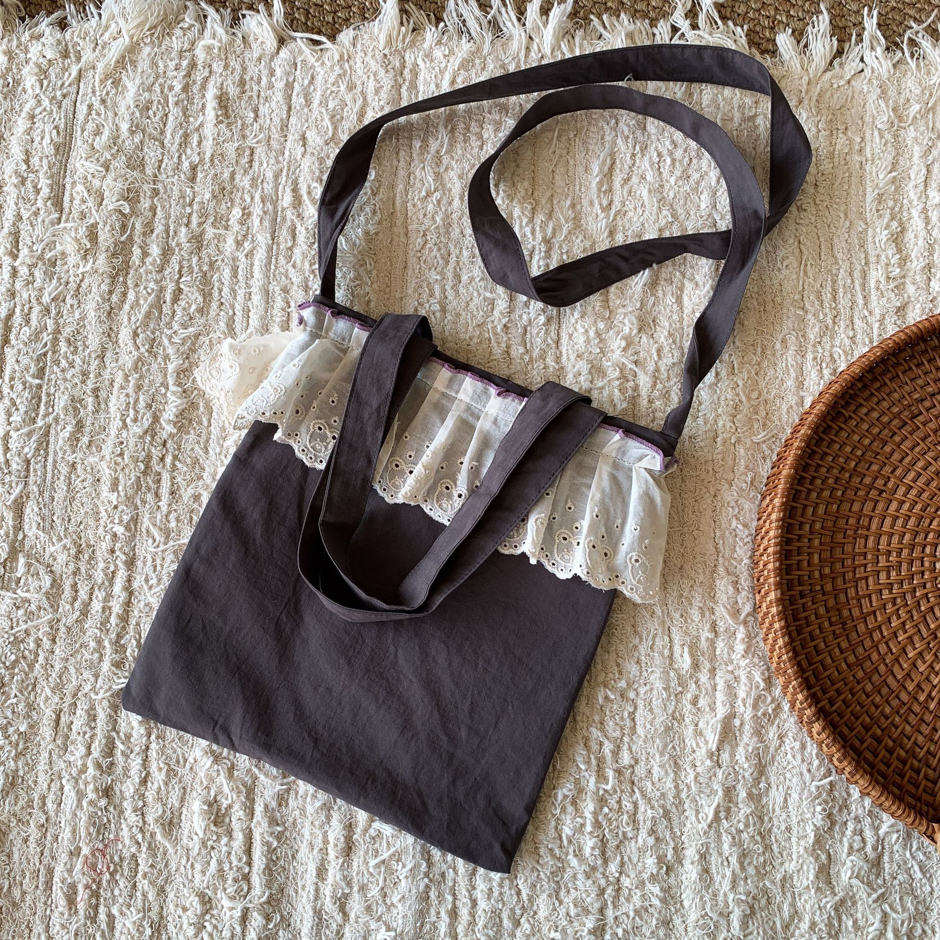 Bolsa de lona gris