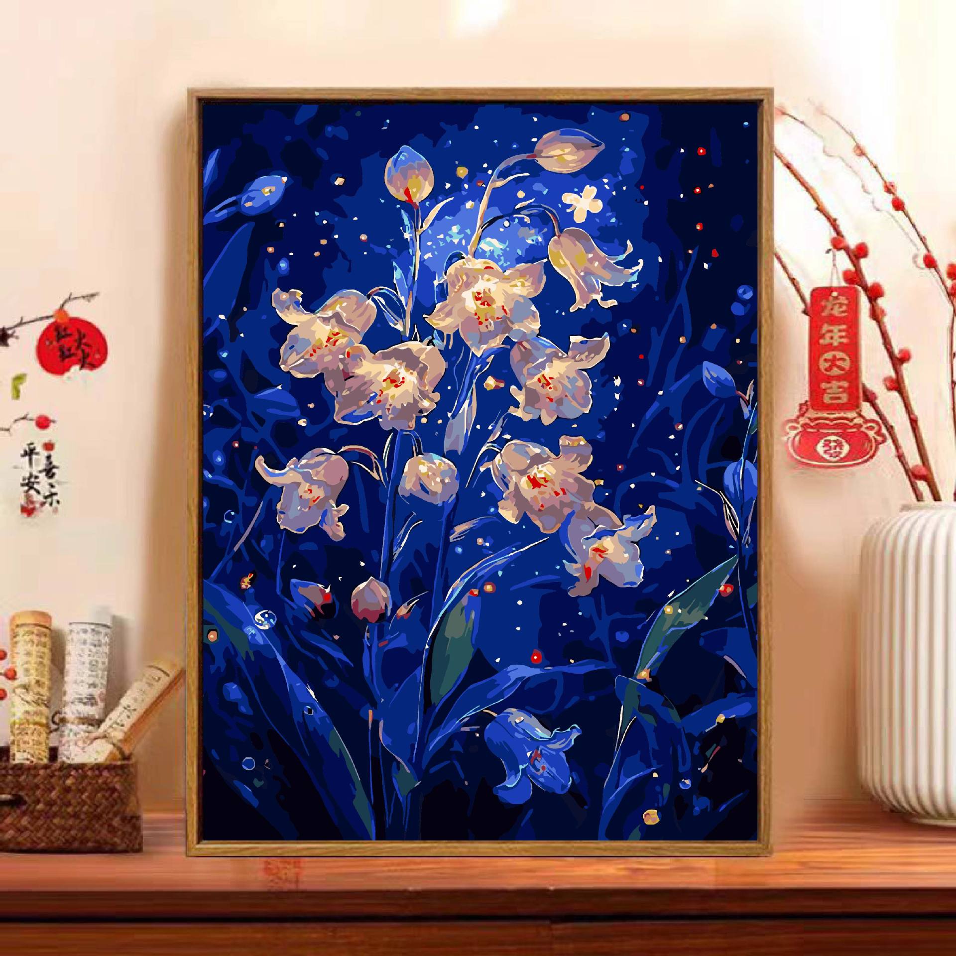 Floral pintura al óleo digital diy pintura de relleno adulto pintado a mano paisaje pintado a mano pintado acrílico pintura decorativa