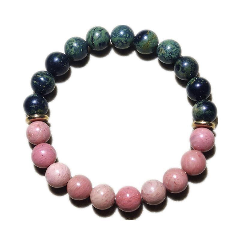 Organic camouflage retro bracelet natural stone