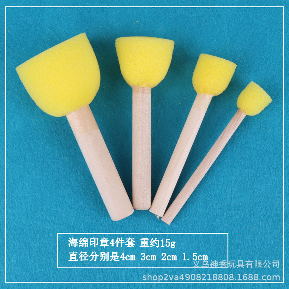 Esponja cepillo de pintura rodillo sello cepillo pintura educación temprana kindergarten área de arte graffiti herramienta material de pintura
